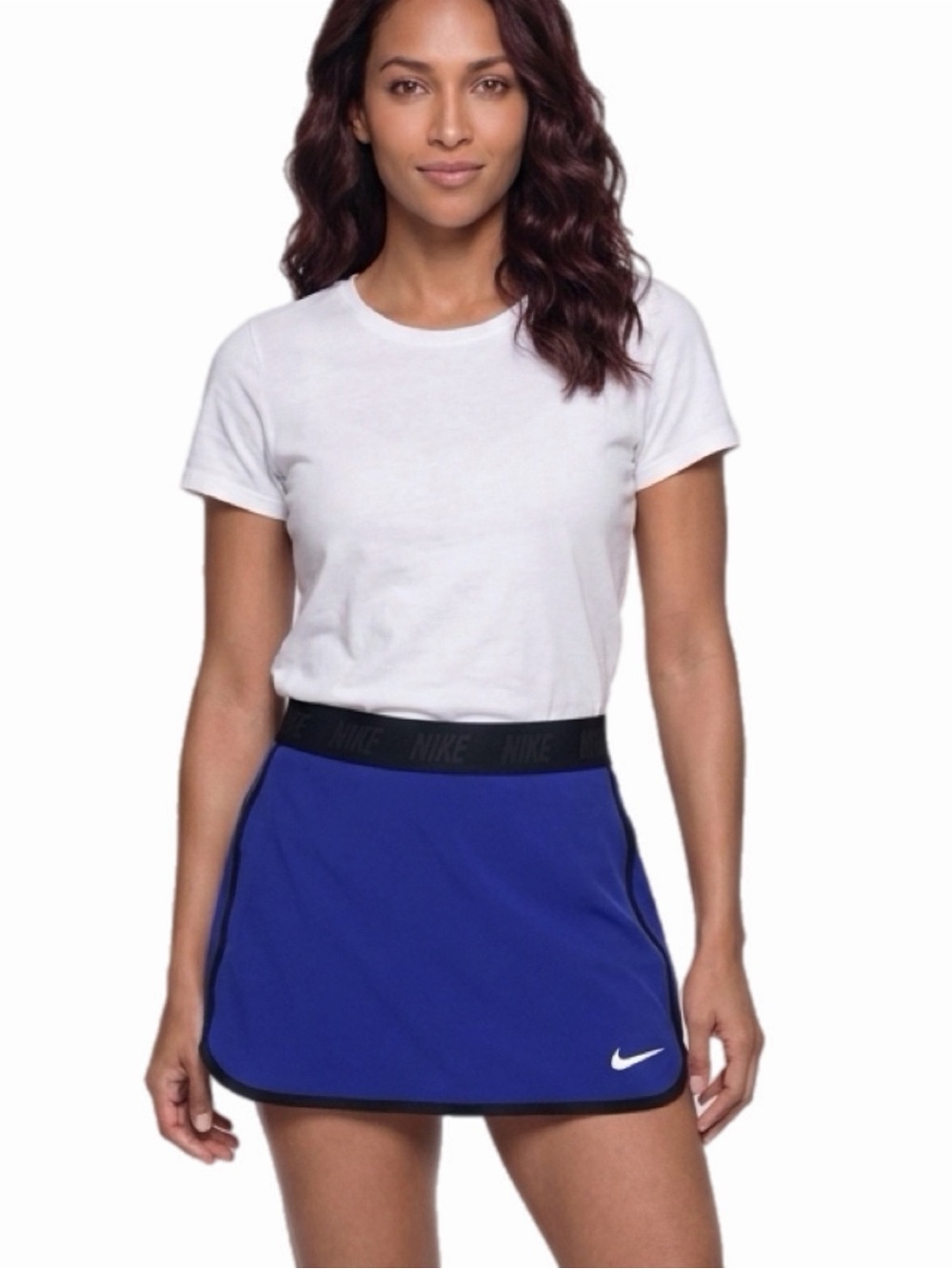 NIKE Golf Dri-FIT Blue & Black Stretch Athletic Skort Medium